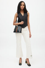 Gucci Black & Multicolour Ophidia Striped Leather Bag