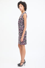 Gucci Black & Multicolour Patterned Midi Dress