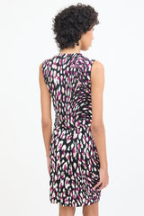 Gucci Black & Multicolour Patterned Midi Dress