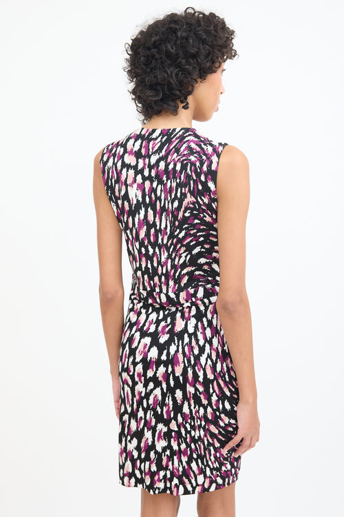 Gucci Black & Multicolour Patterned Midi Dress