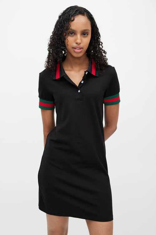 gucci black dress Silk Duchesse Mid-length In Detachable lining Gucci, Double G Wool crpe