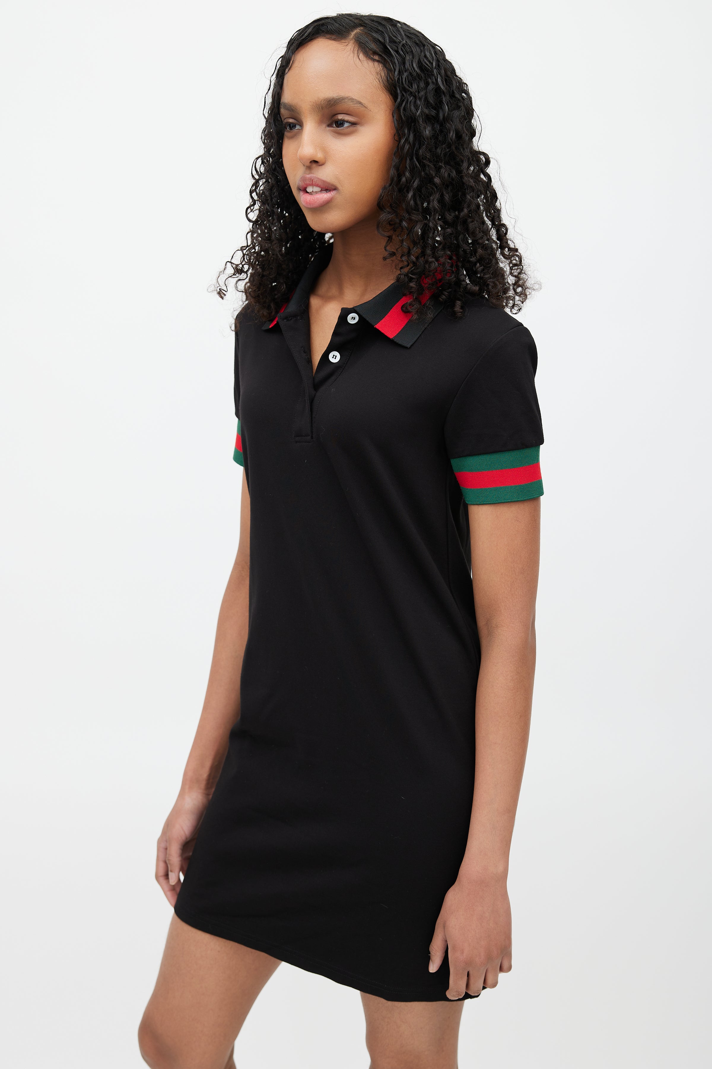 Gucci // Black & Multicolour Striped Polo Dress – VSP Consignment Gucci // Black & Multicolour Striped Polo Dress – VSP Consignment