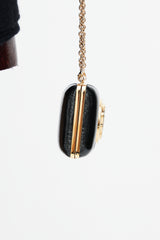 Gucci Black & Gold Leather Clutch