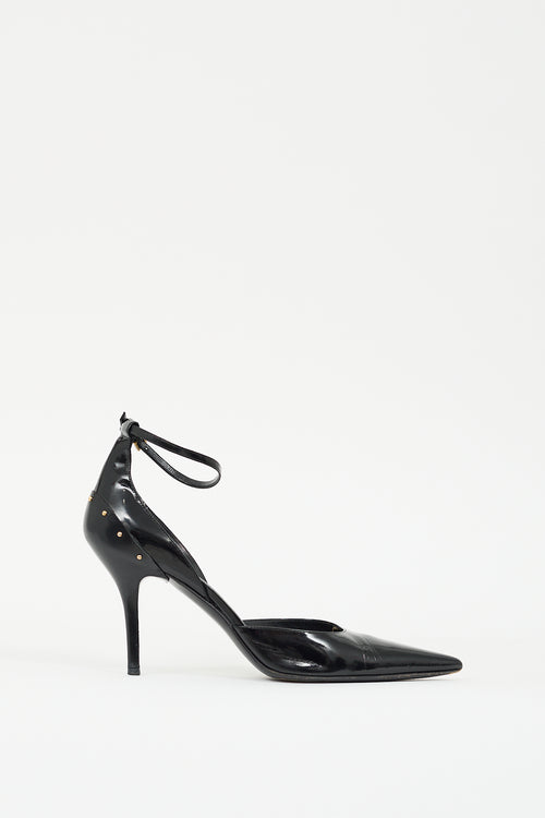 Gucci Black Patent Leather D'Orsay Pump