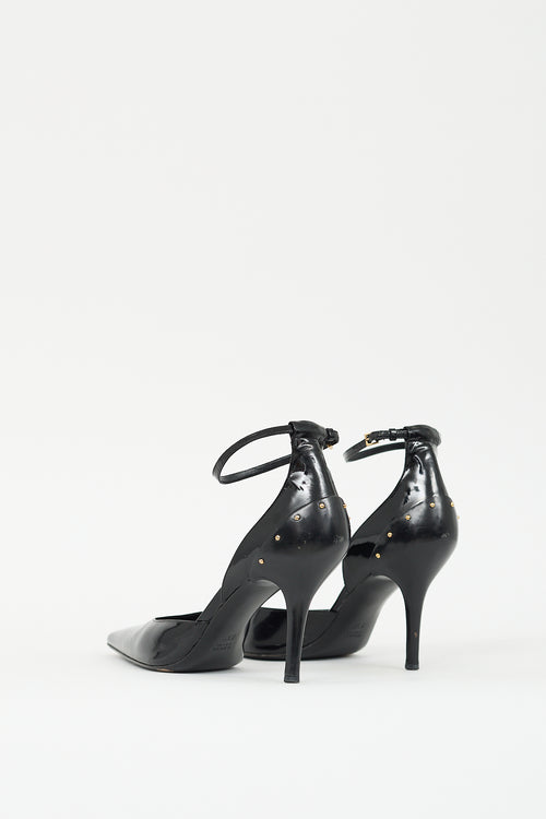 Gucci Black Patent Leather D'Orsay Pump