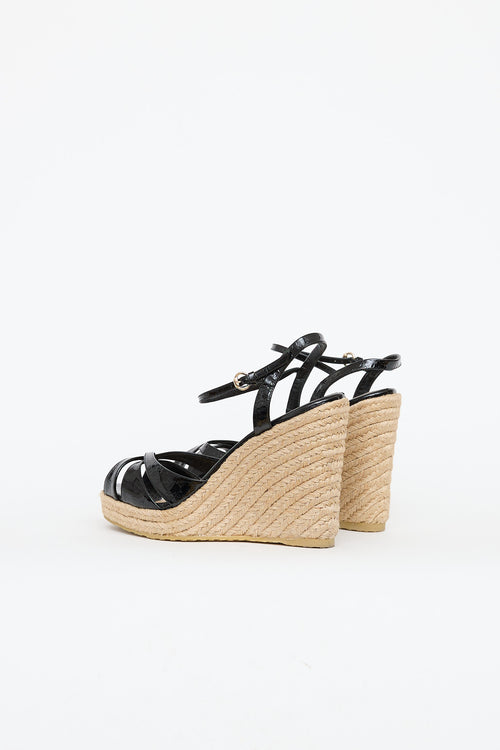 Gucci Patent Espadrille Sandal