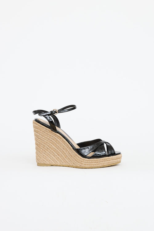 Gucci Patent Espadrille Sandal
