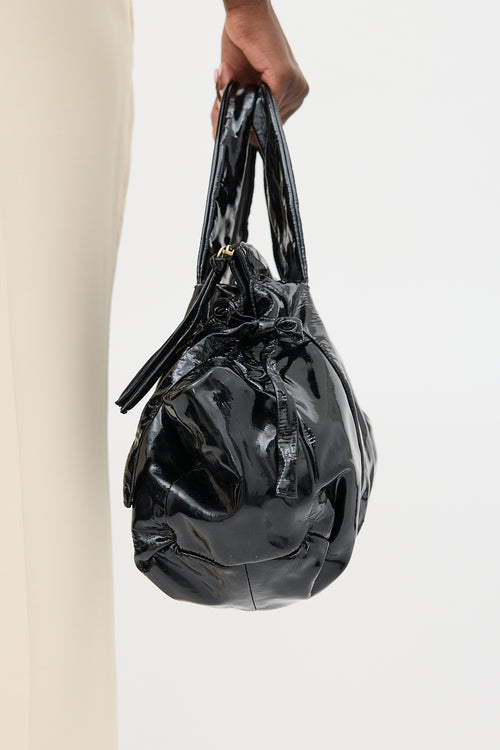 Gucci Black Patent Leather Hysteria Bag