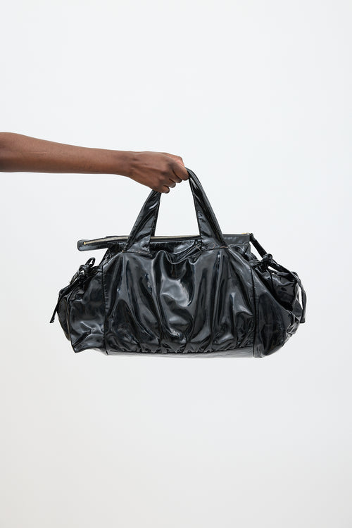 Gucci Black Patent Leather Hysteria Bag