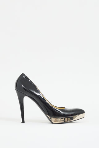 Gucci Black Patent Leather Platform Pump