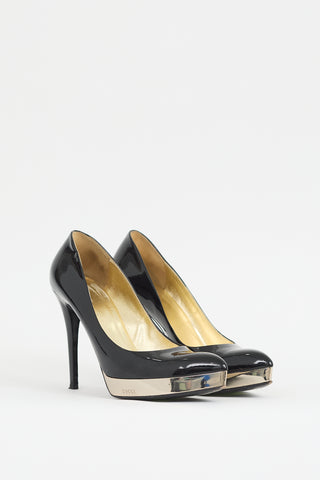 Gucci Black Patent Leather Platform Pump