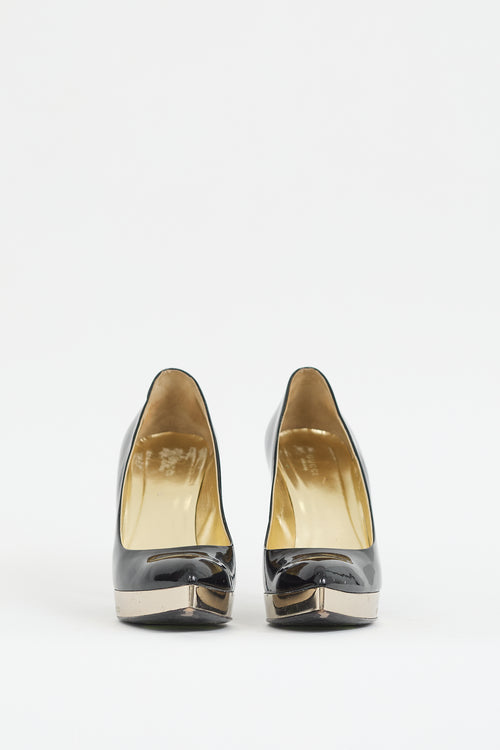 Gucci Black Patent Leather Platform Pump