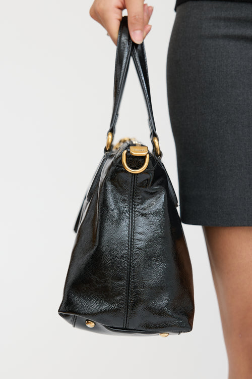 Gucci Black Patent Leather Soho Tote