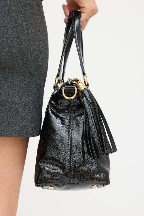 Gucci Black Patent Leather Soho Tote