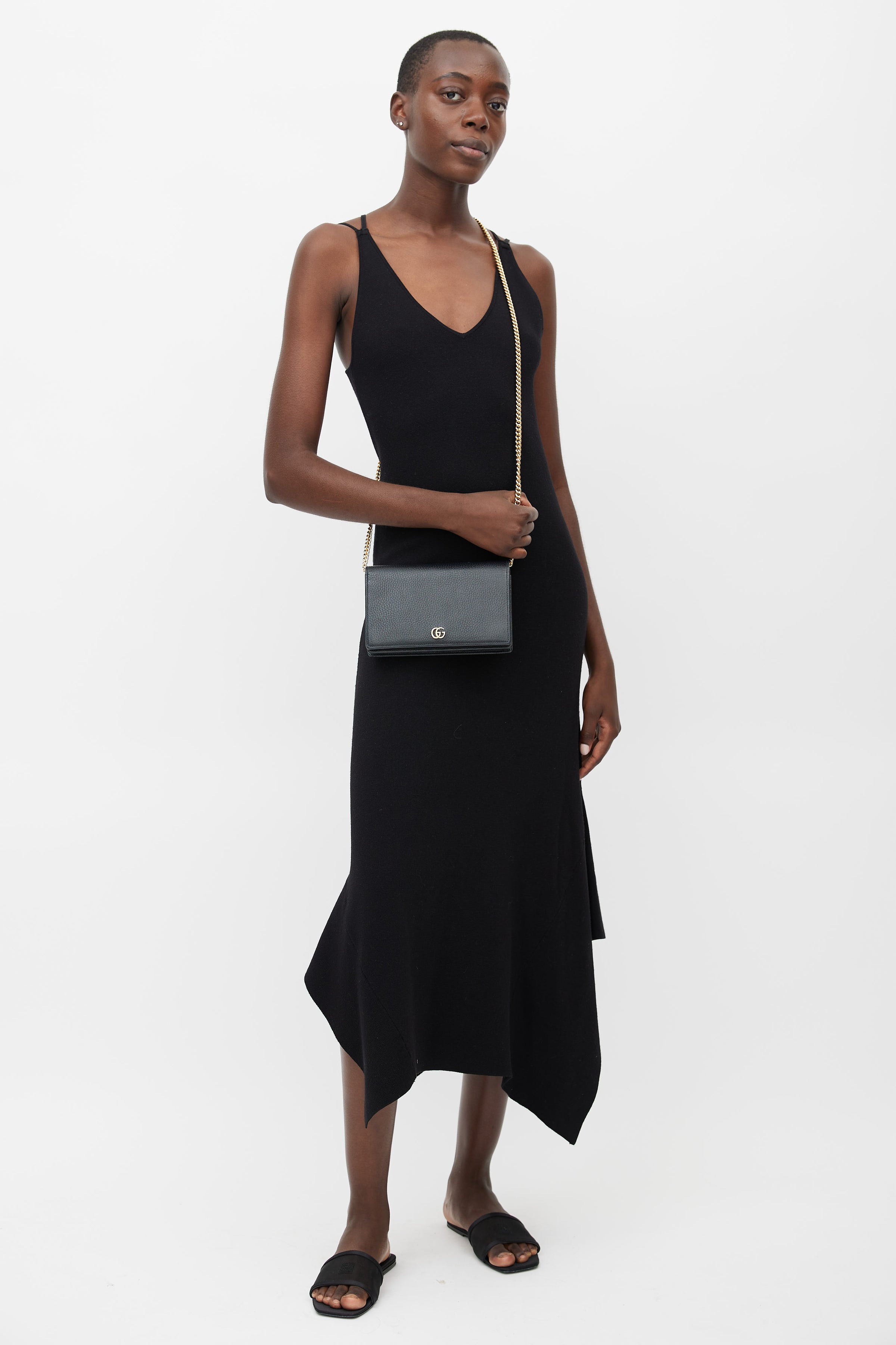 Gucci // Black GG Marmont Mini Chain Bag – VSP Consignment