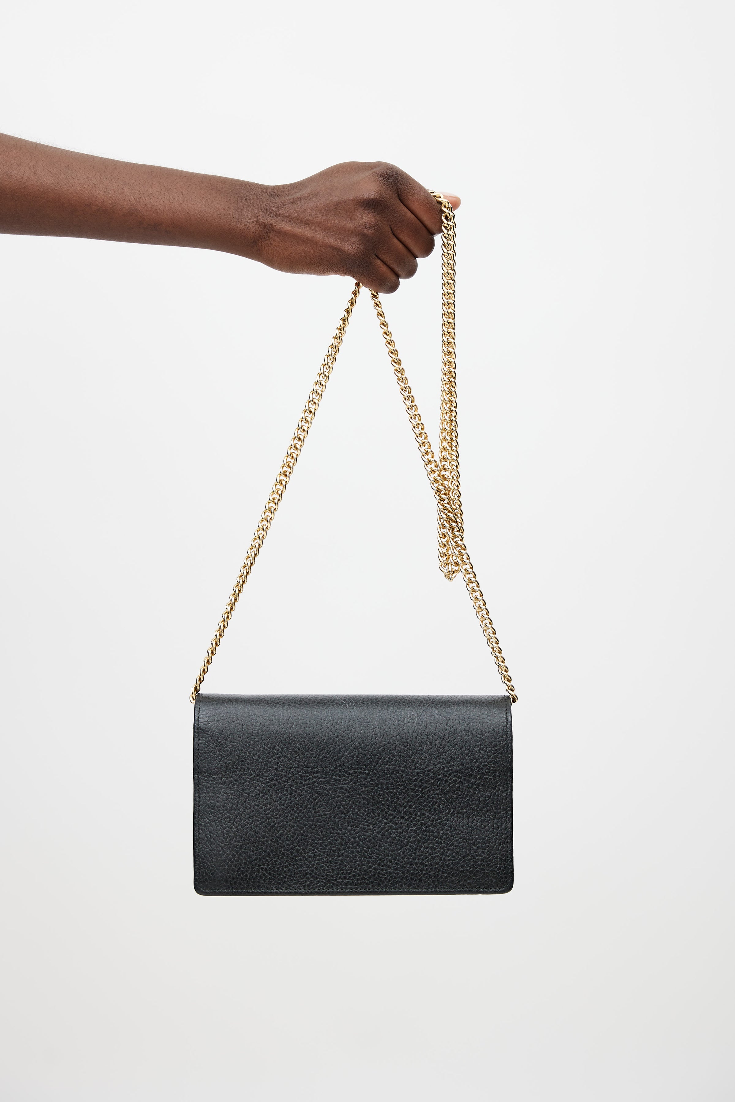 Gucci // Black GG Marmont Mini Chain Bag – VSP Consignment