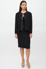 Gucci Black Peplum Jacket & Skirt Co-ord Set