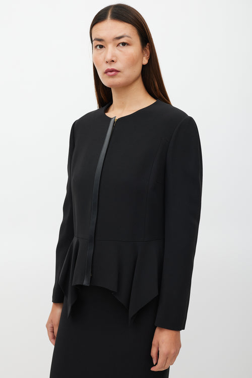 Gucci Black Peplum Jacket & Skirt Co-ord Set