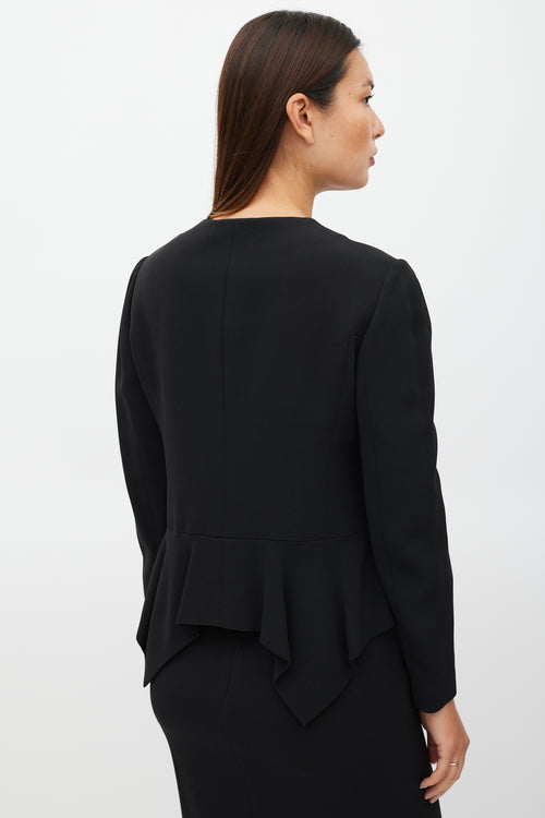 Gucci Black Peplum Jacket & Skirt Co-ord Set