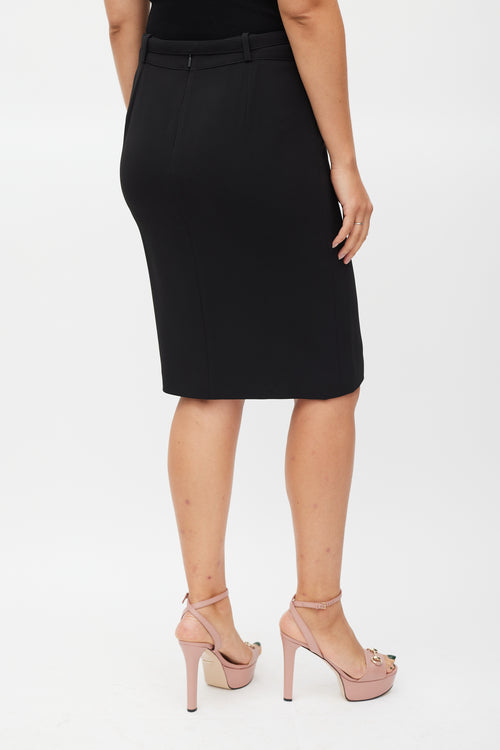 Gucci Black Peplum Jacket & Skirt Co-ord Set