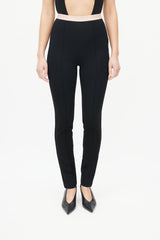 Gucci Black & Pink Front Pleat Trouser