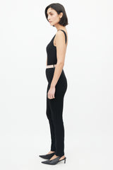 Gucci Black & Pink Front Pleat Trouser