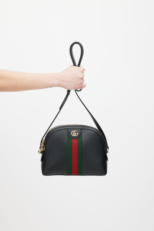 Gucci Black & Multicolour Leather Ophidia Dome Bag