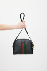 Gucci Black & Multicolour Leather Ophidia Dome Bag