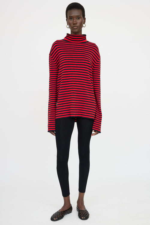 Gucci Striped Turtleneck Top