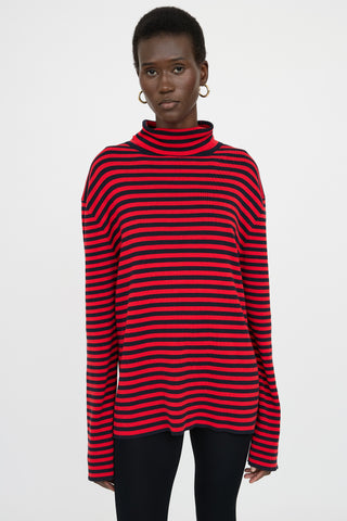Gucci Striped Turtleneck Top