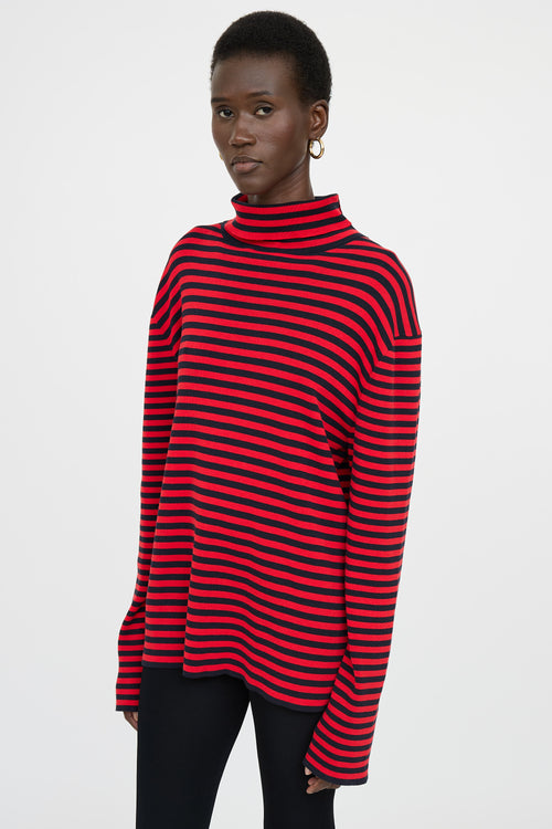 Gucci Striped Turtleneck Top