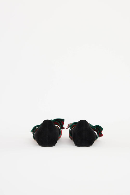 Gucci Suede Bow Flat