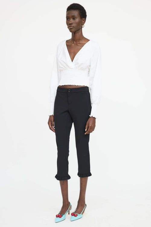 Gucci Ruffle Capri Pant
