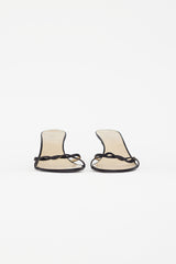 Gucci Black Satin Heeled Sandal