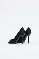 Gucci Satin Peep Toe Pump