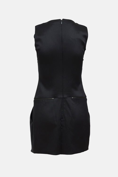Gucci Silk Asymmetrical Zip Dress