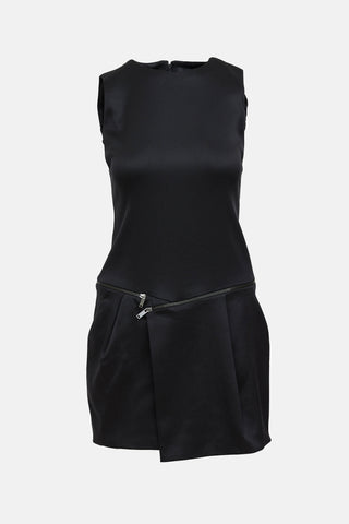 Gucci Silk Asymmetrical Zip Dress