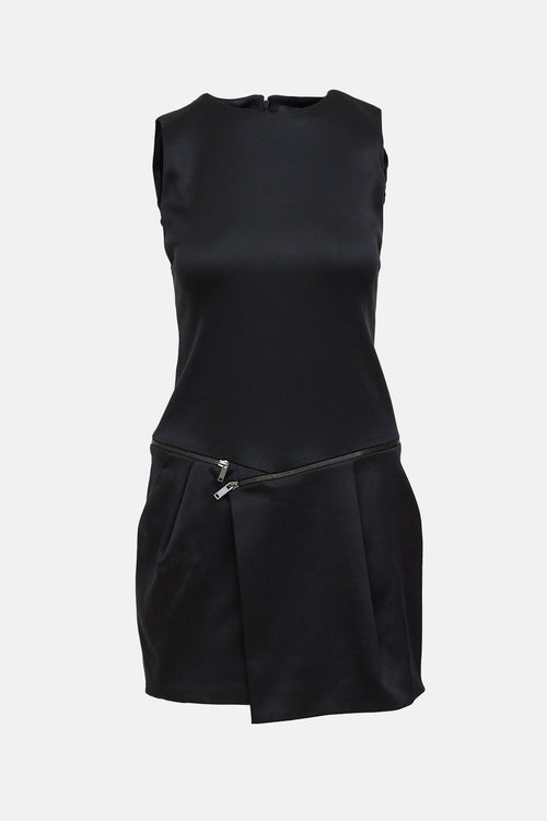 Gucci Silk Asymmetrical Zip Dress