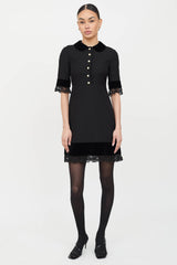 Gucci Silk Lace Trim Dress