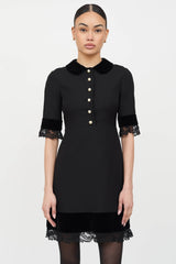 Gucci Silk Lace Trim Dress