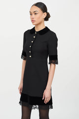Gucci Silk Lace Trim Dress