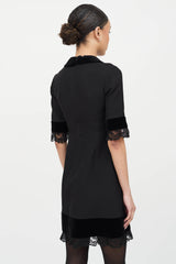 Gucci Silk Lace Trim Dress