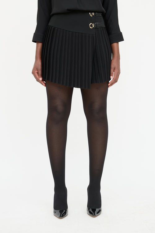 Gucci Silk Pleated Mini Skirt
