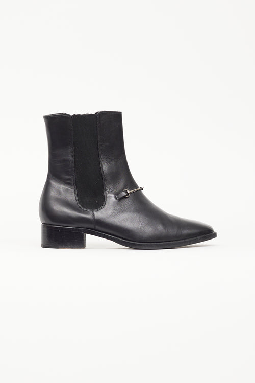 Gucci Black Leather Chelsea Boot
