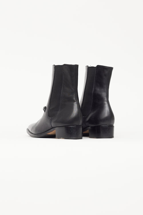 Gucci Black Leather Chelsea Boot