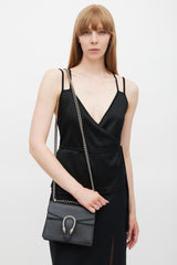 Gucci Black & Silver Leather Dionysus Bag