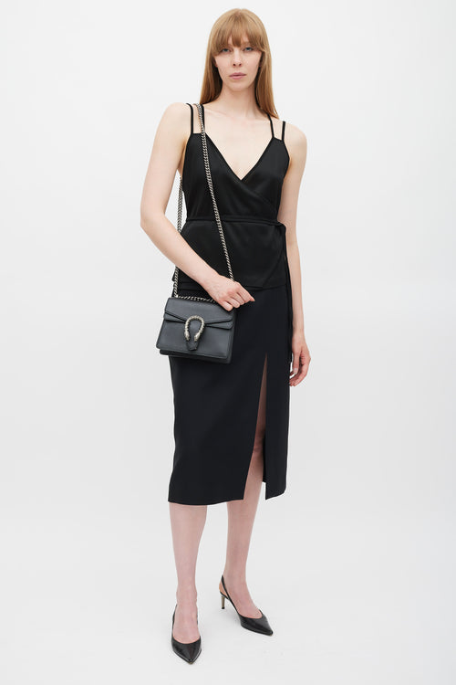 Gucci Black & Silver Leather Dionysus Bag
