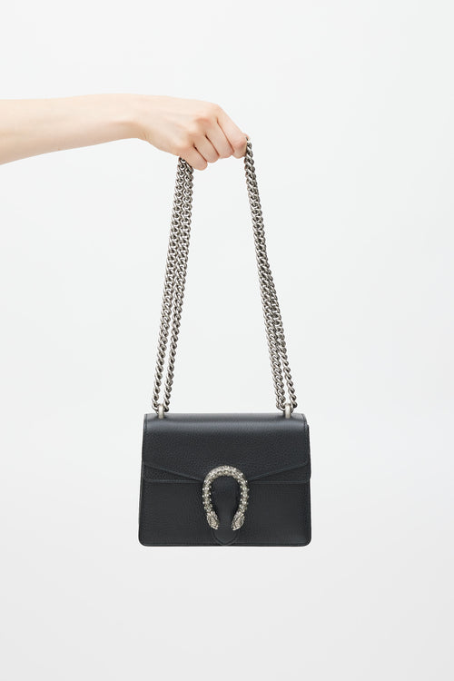 Gucci Black & Silver Leather Dionysus Bag