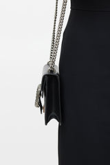 Gucci Black & Silver Leather Dionysus Bag