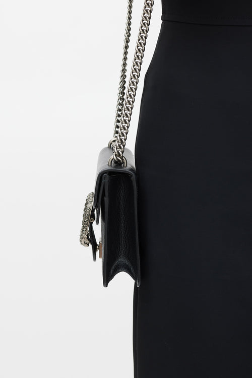 Gucci Black & Silver Leather Dionysus Bag